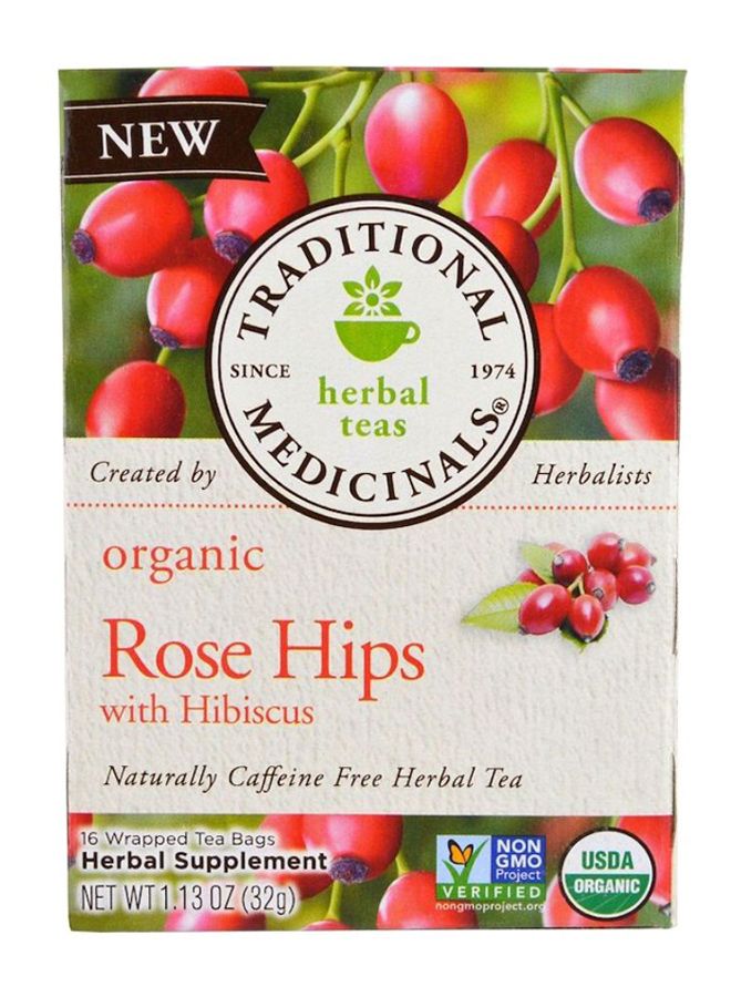 Traditional Medicinals Organic Rose Hips Tea Bags, 32grams Pack of 16 - Image 1
